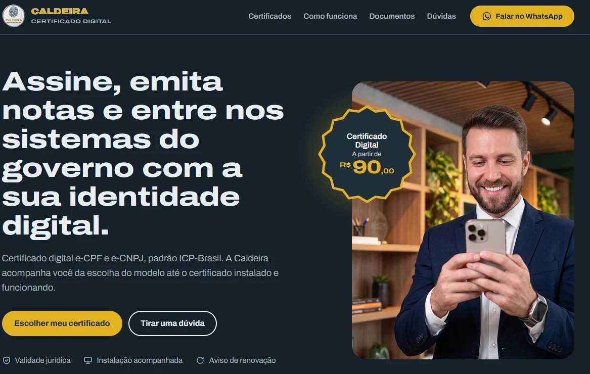 Prévia do projeto Caldeira Certificado Digital